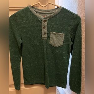 Boys L/S thermal shirt, M, green